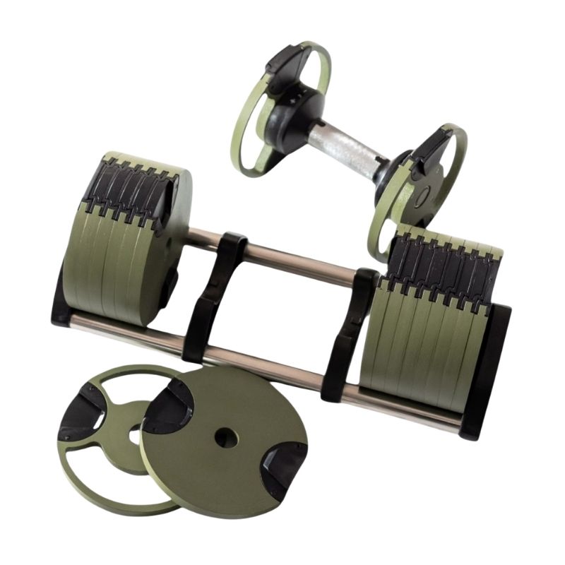 Adjustable dumbbells - green | muscle up