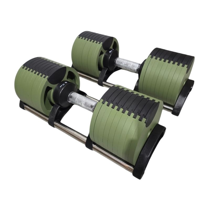 Adjustable dumbbells - green | muscle up